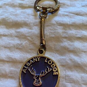 Albany Lodge Keychain with Deer Emblem, BPOE